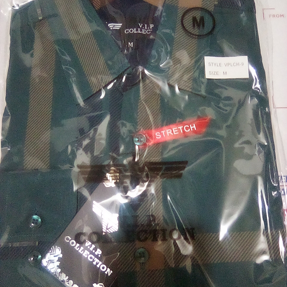 V.I.P Collection Green Plaid Shirt